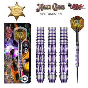 Americana Mardi Gras Steel Tip Dart Set 80% Tungsten