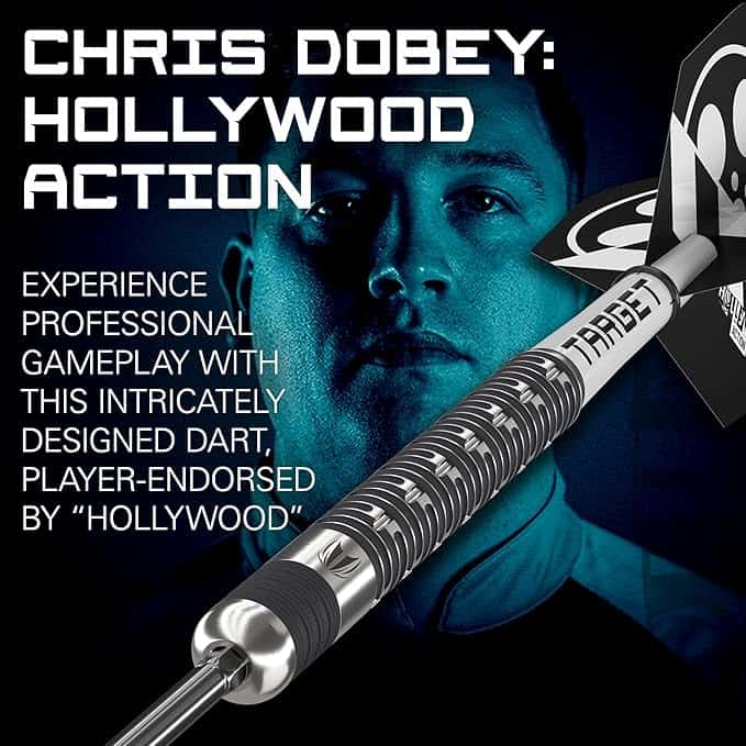 Chris Dobey Hollywood Action Swiss Point Steel Tip Darts - Chris Dobey
