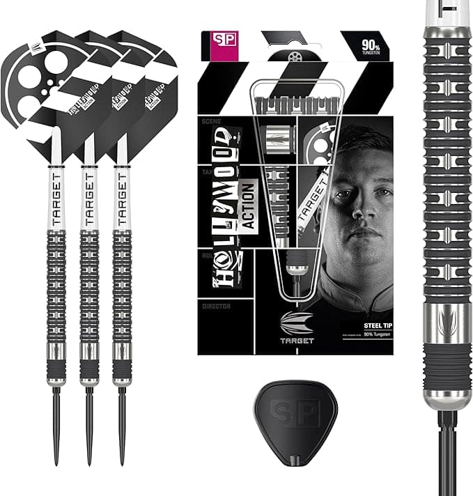 Chris Dobey Hollywood Action Swiss Point Steel Tip Darts - Packaging