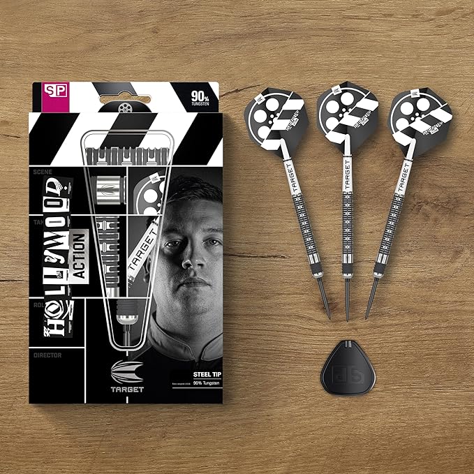 Chris Dobey Hollywood Action Swiss Point Steel Tip Darts - Set