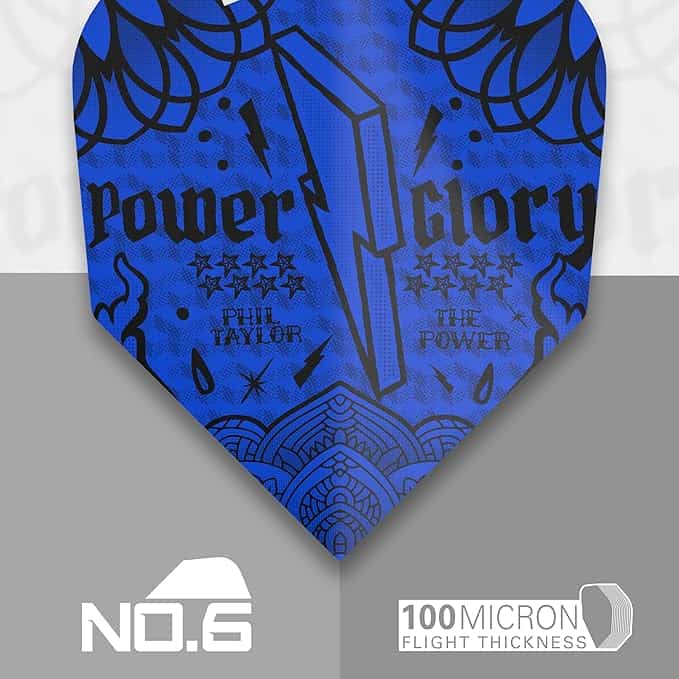 Target Darts Phil Taylor Ink Design No.6 Dart Flights - 3 Set Pack