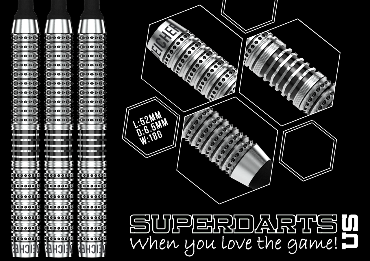 SUPERDARTS Steve Deicher -18G - Soft Tip