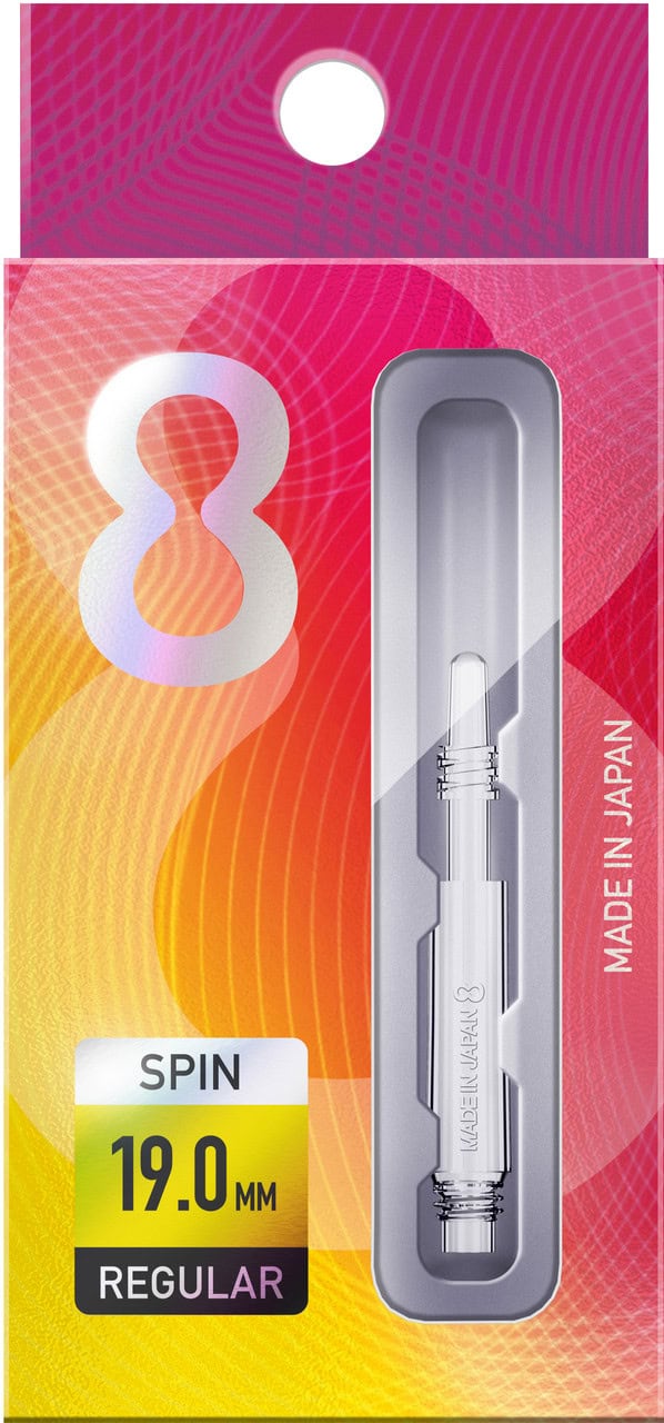 Target 8 Dart Shaft - Spinning - Clear - Short 19mm
