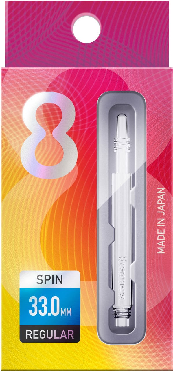 Target 8 Dart Shaft - Spinning - Clear - In-Between 26mm