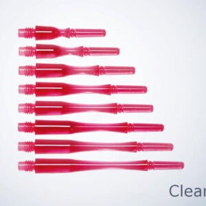 Fit Flight Gear Hybrid Spinning Dart Shafts in Clear Pink.