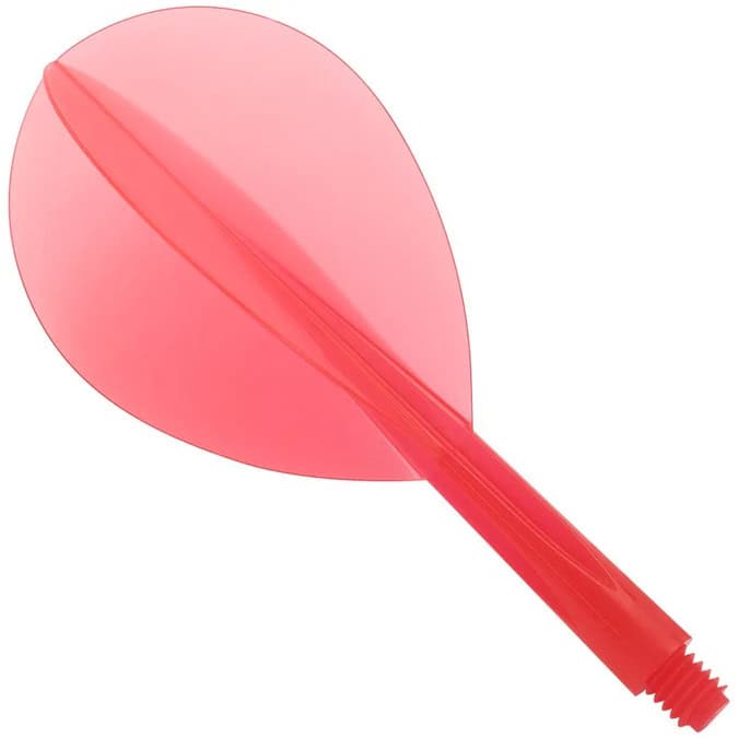 Condor Dart Flight - Teardrop Shape - Clear Red