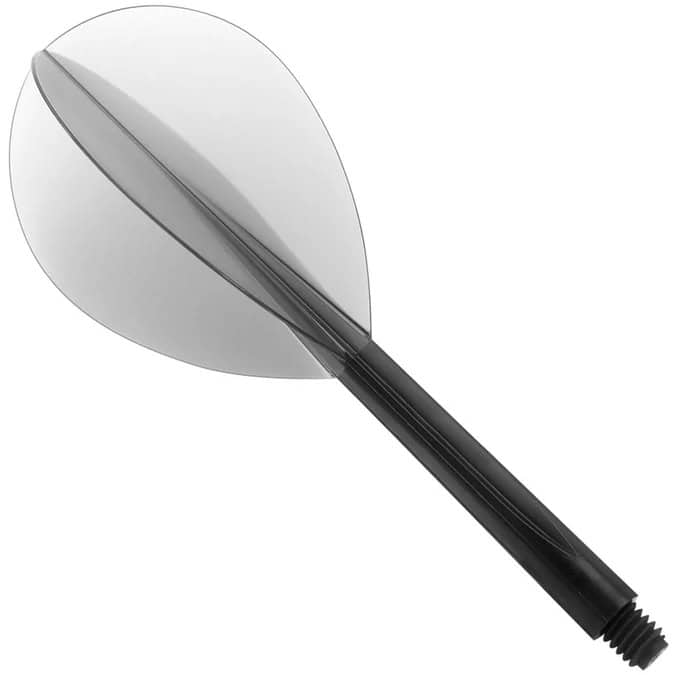 Condor Dart Flight - Teardrop Shape - Clear Black