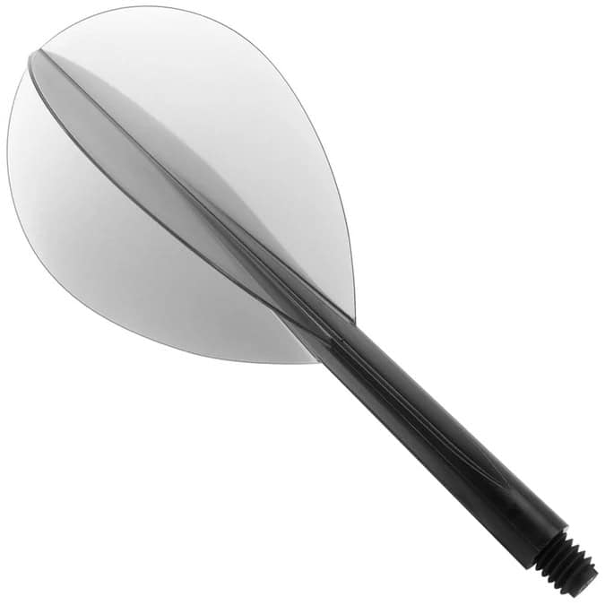 Condor Dart Flight - Teardrop Shape - Clear Black