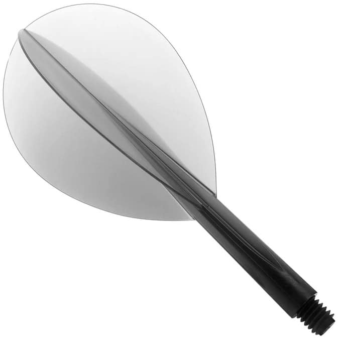 Condor Dart Flight - Teardrop Shape - Clear Black