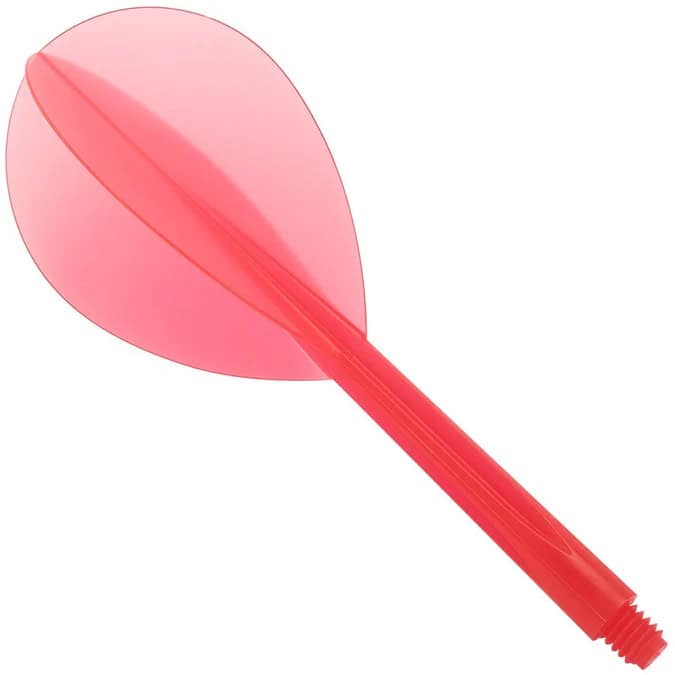 Condor Dart Flight - Teardrop Shape - Clear Red