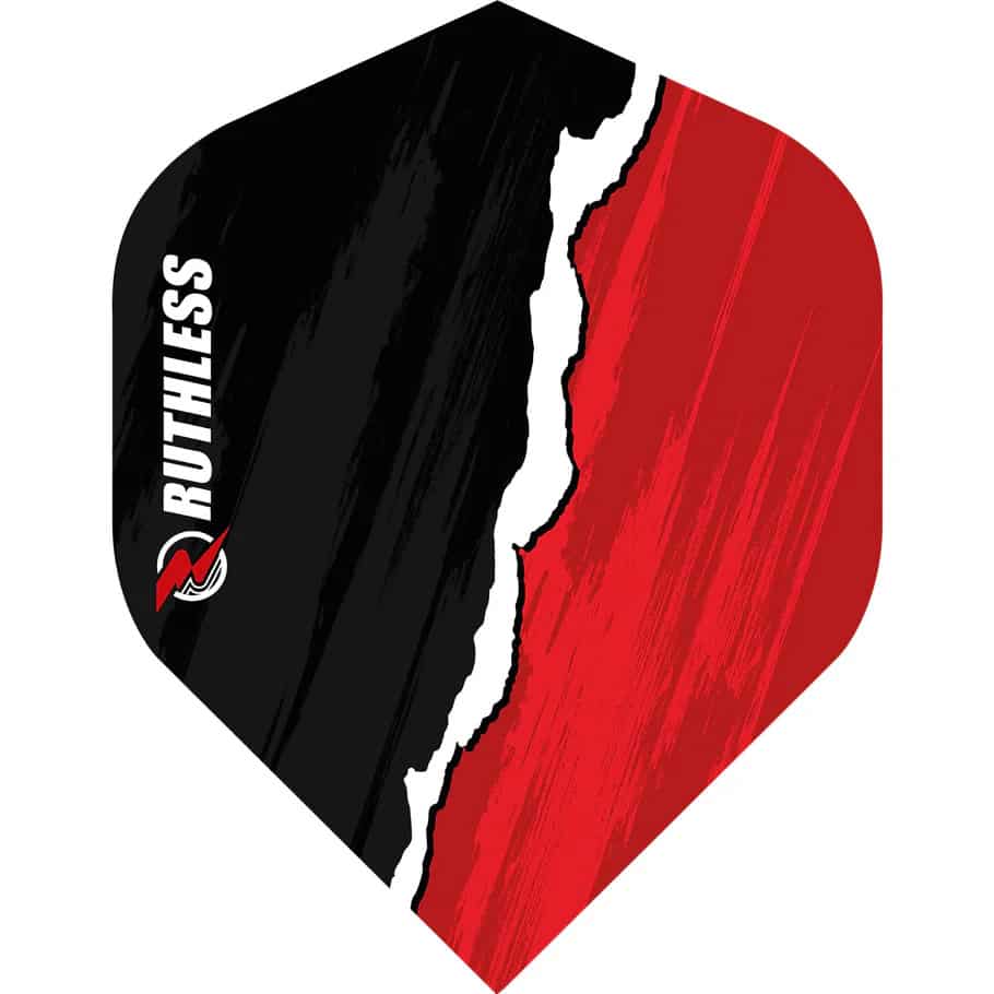 Ruthless RipTorn Dart Flights – Std – No2 – Black/Red
