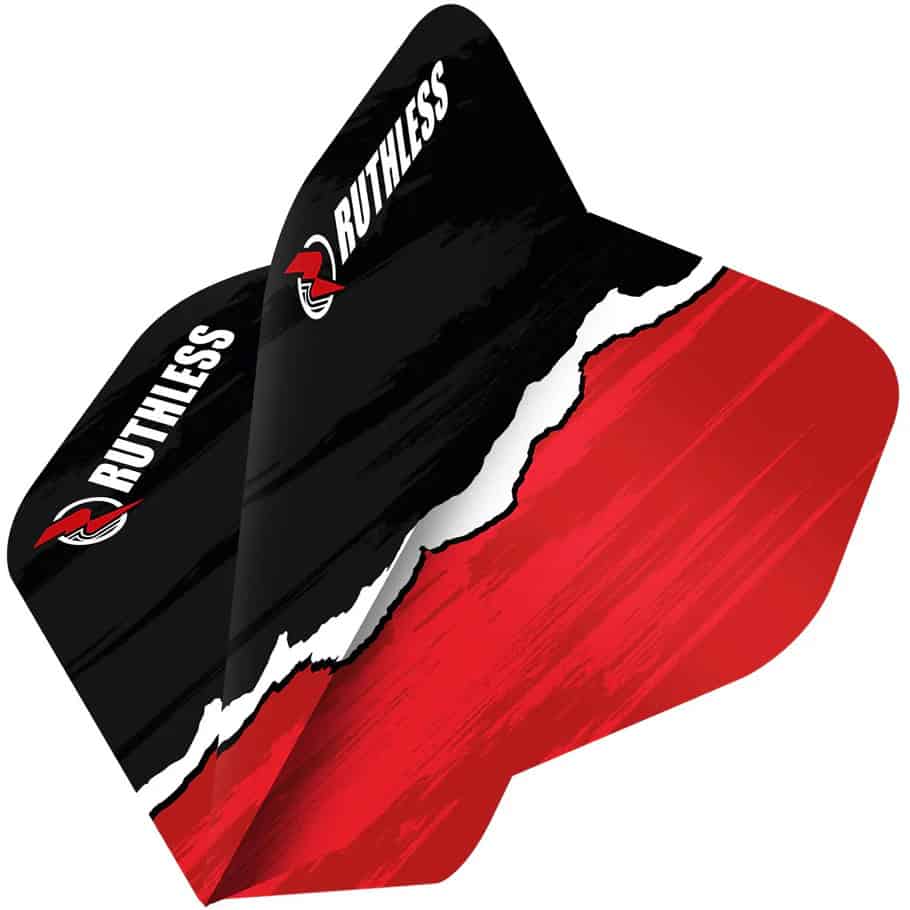 Ruthless RipTorn Dart Flights – Std – No2 – Black/Red