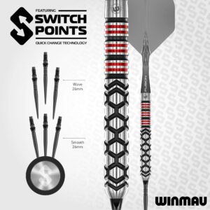 Winmau Fornax Switch Point Steel Tip Darts – Parallel