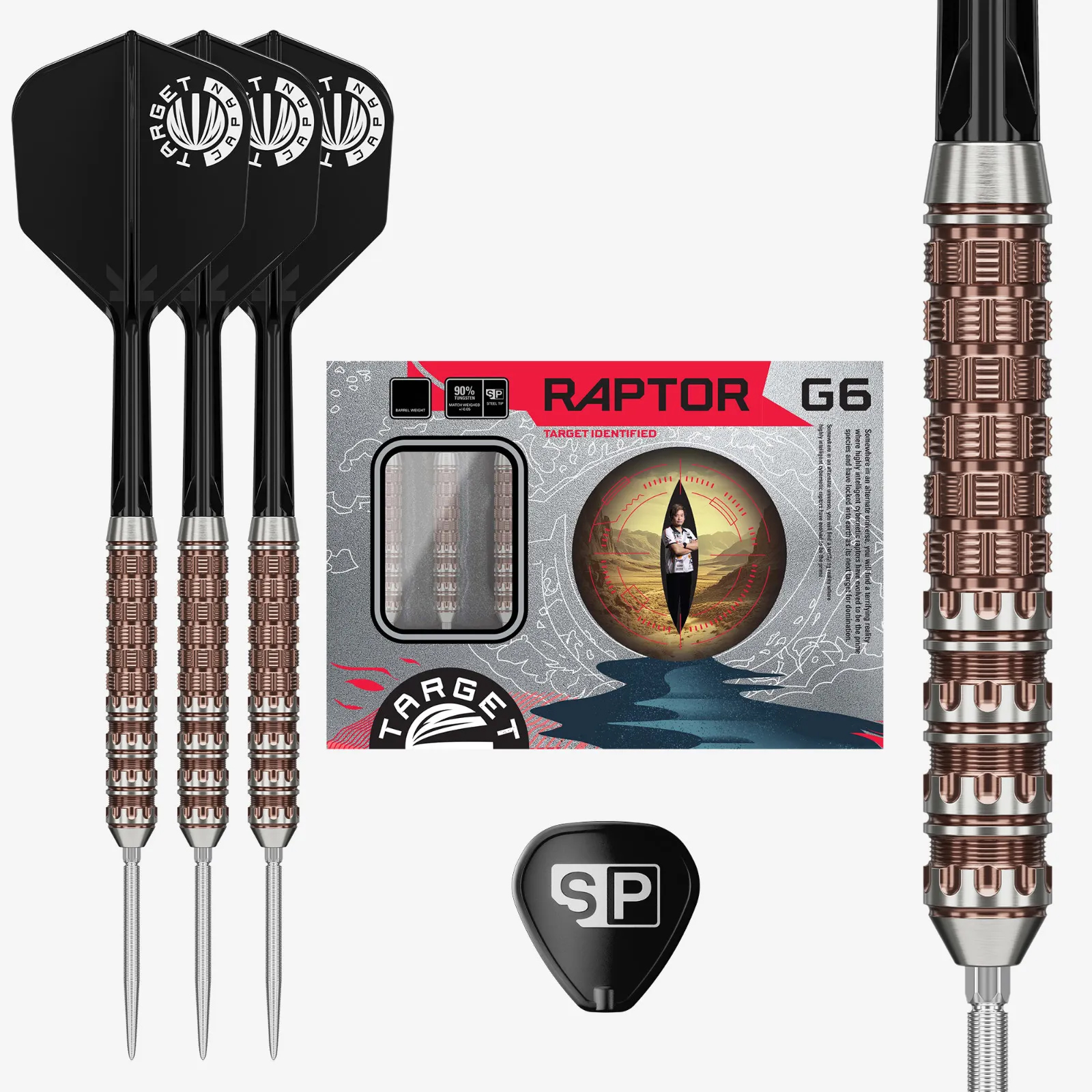 Target Japan George Nishitani Raptor G6 Swiss Point 90% - Steel Tip Darts