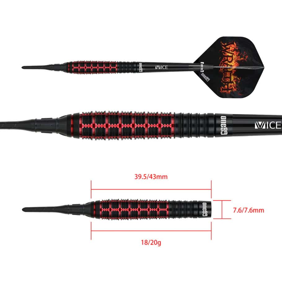 Ruthless Tigers Fléchettes | 90 % tungstène pointe en acier